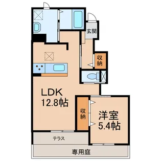 コーラルヴィラ出島A【1階】の間取り