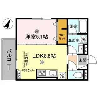 和歌山県和歌山市雄松町6丁目【アパート】の間取り