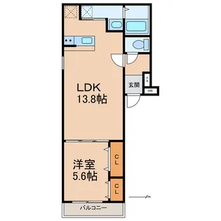 和歌山県和歌山市二筋目【アパート】の間取り
