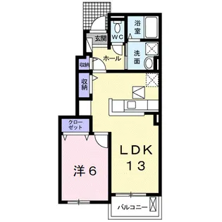 和歌山県御坊市湯川町財部【アパート】の間取り