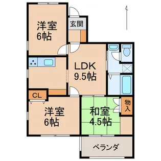 ガーデンコート中之島【1階】の間取り