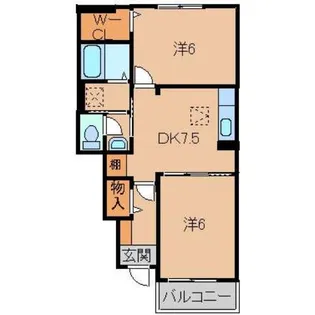 ヴェルデⅡ【1階】の間取り