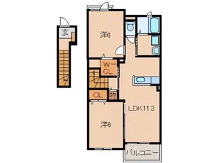 オーブⅡ【2階】の間取り