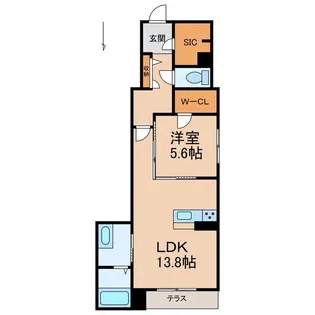 シャーメゾン黒田【1階】の間取り