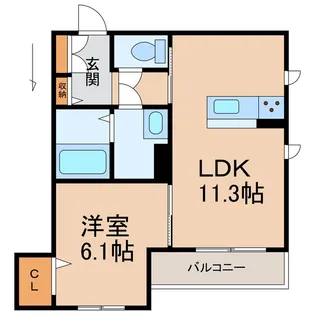 和歌山県和歌山市山吹丁【マンション】の間取り