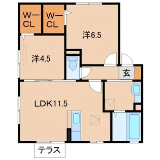 メゾン・ド・アンジュ【1階】の間取り