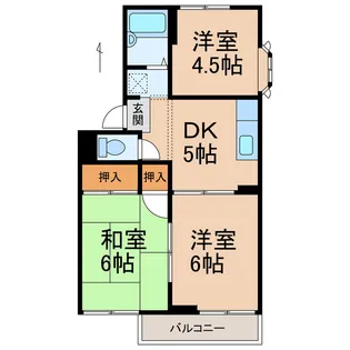 ホワイトハイツ西浜【2階】の間取り