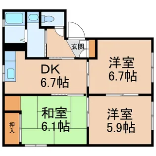 シャーメゾンくすの木【1階】の間取り