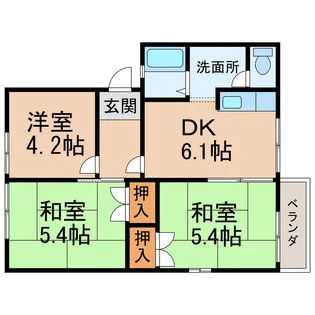 ディアスかもと【2階】の間取り