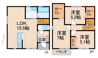 シアラ秋月Ⅷの間取り