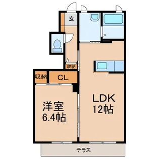 シャーメゾン18【1階】の間取り
