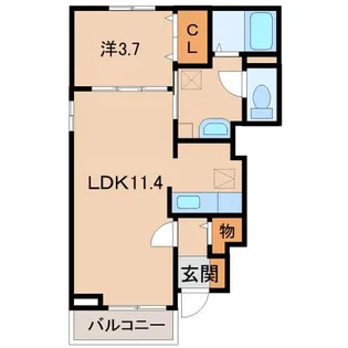 プリムローズ Ⅰ【1階】の間取り