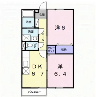 和歌山県御坊市島【アパート】の間取り