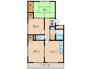 ハイツこかわ【1階】の間取り