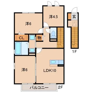 イル デ パン B棟【2階】の間取り