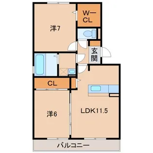 クレール寿【3階】の間取り