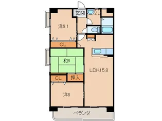 和泉ガーデンパレスⅡ【1階】の間取り