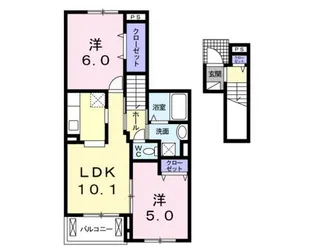 和歌山県和歌山市土入【アパート】の間取り