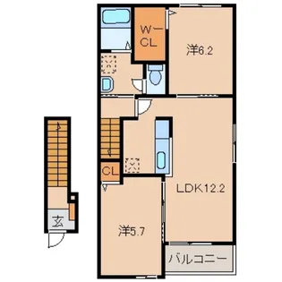 カンタービレ西浜Ⅰ【2階】の間取り