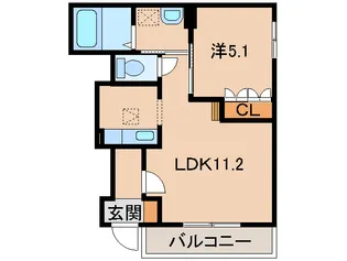 和歌山県和歌山市福島【アパート】の間取り