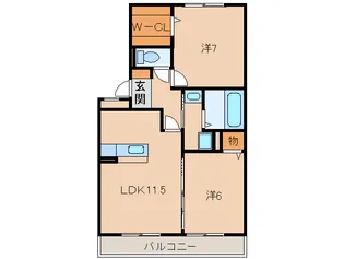 和歌山県海南市重根西1丁目【アパート】の間取り