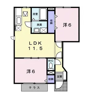 和歌山県岩出市金池【アパート】の間取り