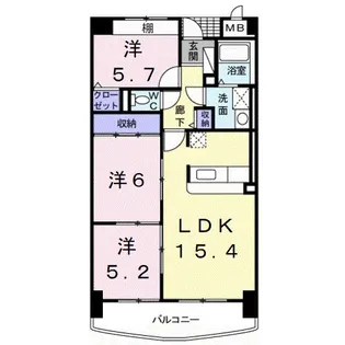 ポルトーネ【3階】の間取り
