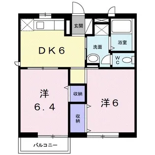 和歌山県御坊市湯川町財部【アパート】の間取り