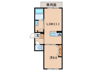 和歌山県和歌山市紀三井寺【アパート】の間取り
