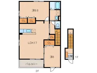 アスターラビスタⅢ【2階】の間取り