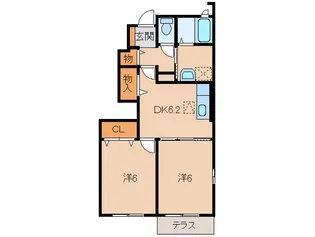 和歌山県有田郡有田川町大字下津野【アパート】の間取り