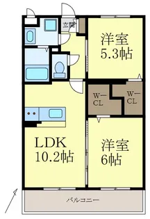 ユーミー三葛【4階】の間取り