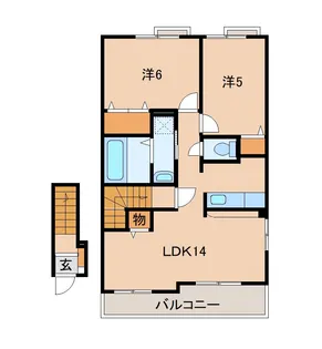 和歌山県有田郡有田川町大字野田【アパート】の間取り