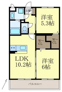 ユーミー三葛【3階】の間取り