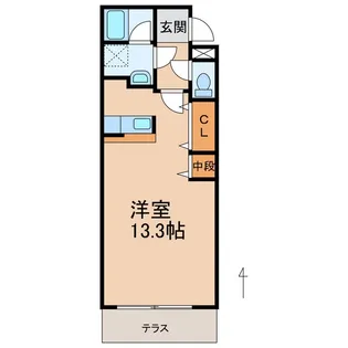 ルーチェ 秋月【1階】の間取り