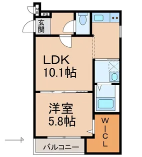 和歌山県和歌山市小雑賀【アパート】の間取り