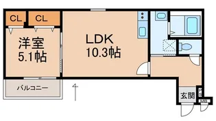 和歌山県和歌山市小雑賀【アパート】の間取り