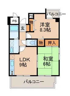 シティハイツメープル【8階】の間取り