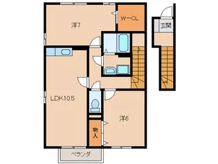 和歌山県岩出市山【アパート】の間取り