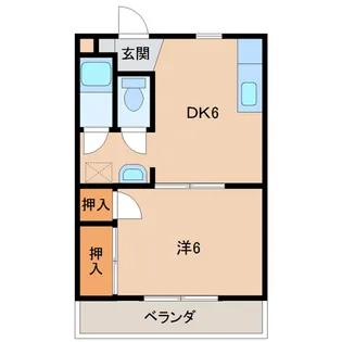 マンション本町【1階】の間取り