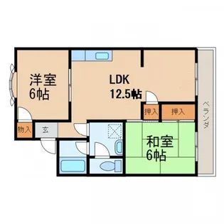 ヴィラ貴志川【1階】の間取り