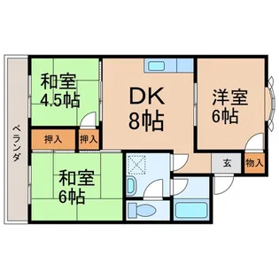 ヴィラ貴志川【1階】の間取り