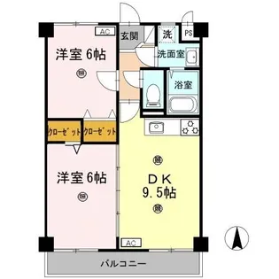 和歌山県和歌山市中之島【マンション】の間取り