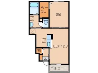 和歌山県和歌山市中野【アパート】の間取り