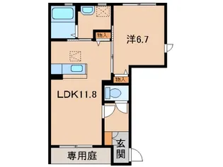 シャーメゾンLeaves【1階】の間取り