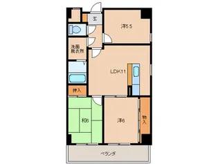 千代グランドマンション【12階】の間取り