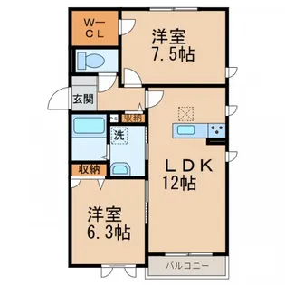 シャーメゾンMISA【2階】の間取り