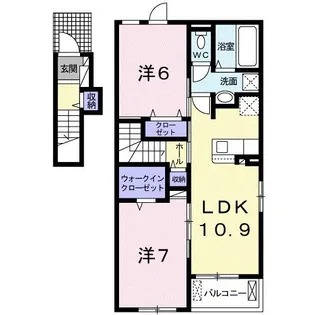 和歌山県御坊市島【アパート】の間取り