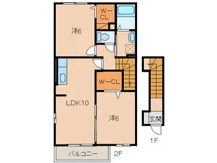 ルヴェーデュソレイユⅡ【2階】の間取り