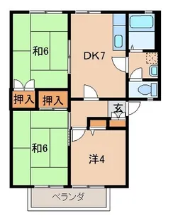 グリーンフル木ノ本【2階】の間取り